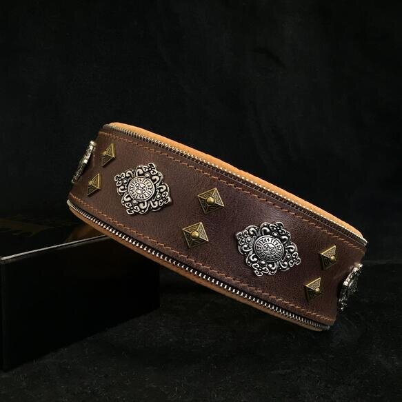 Halsband "Aztec" braun groß